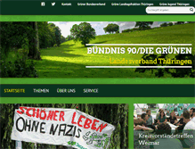 Tablet Screenshot of gruene-thueringen.de